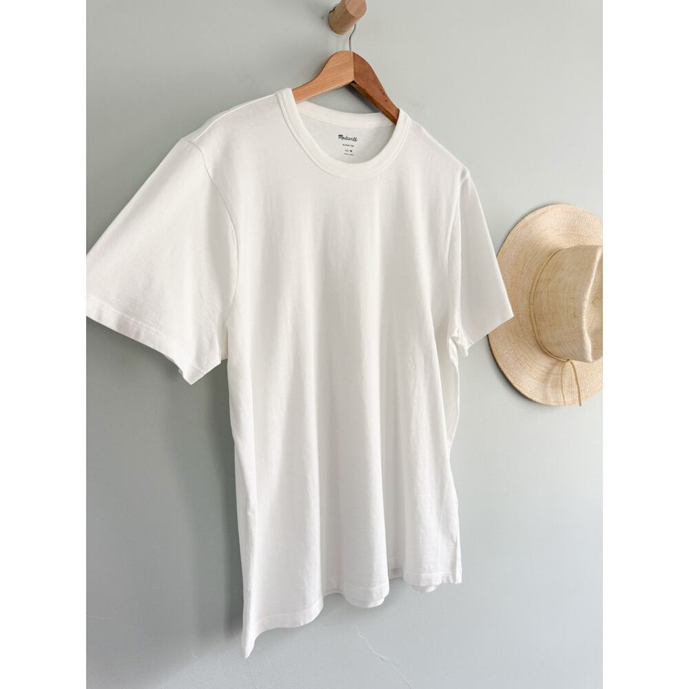 Madewell | NWT Mens Garment Dyed Allday Crewneck Tee White | Sz M - Picture 3 of 7